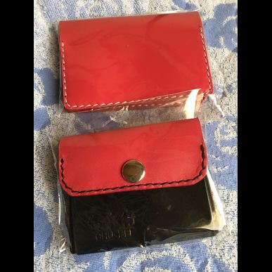 バイカーセレクト限定販売　ピンク色の革ハンドメイド名刺入れなど！