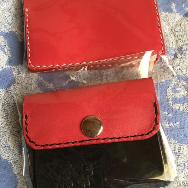 バイカーセレクト限定販売　ピンク色の革ハンドメイド名刺入れなど！